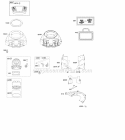 Air Cleaner Blower Housing Diagram and Parts List for 44M777-0139-B1  Briggs and Stratton Engine